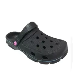 JKS - Sandalia Mujer Zueco Negro Turquesa Gougar