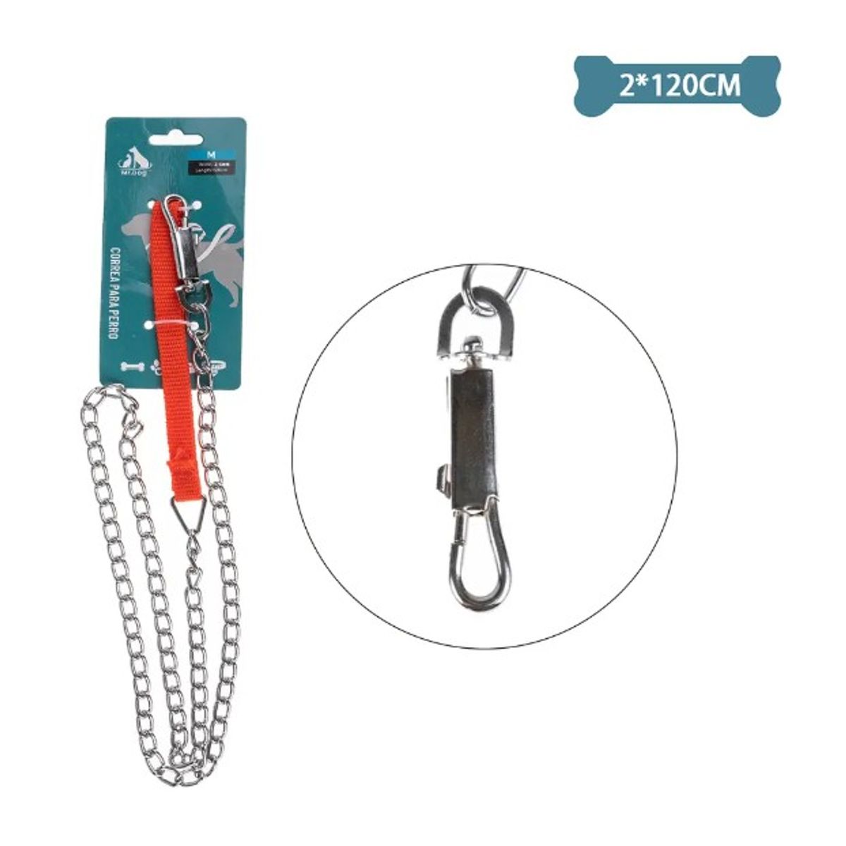 GENERICO - Correa Cadena Para Mascota 25mm12M