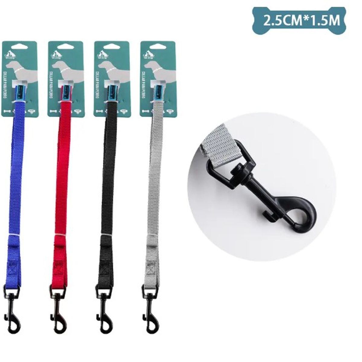 GENERICO - Correa Plana Para Mascota 25Cm15M Color Aleatorio