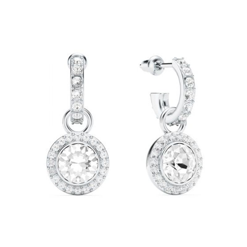 BLOOM CRYSTAL - Aros colgantes Angelic Circle con cristal de Swarovski transparentes