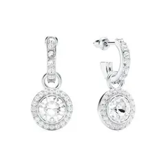BLOOM CRYSTAL - Aros colgantes Angelic Circle con cristal de Swarovski transparentes