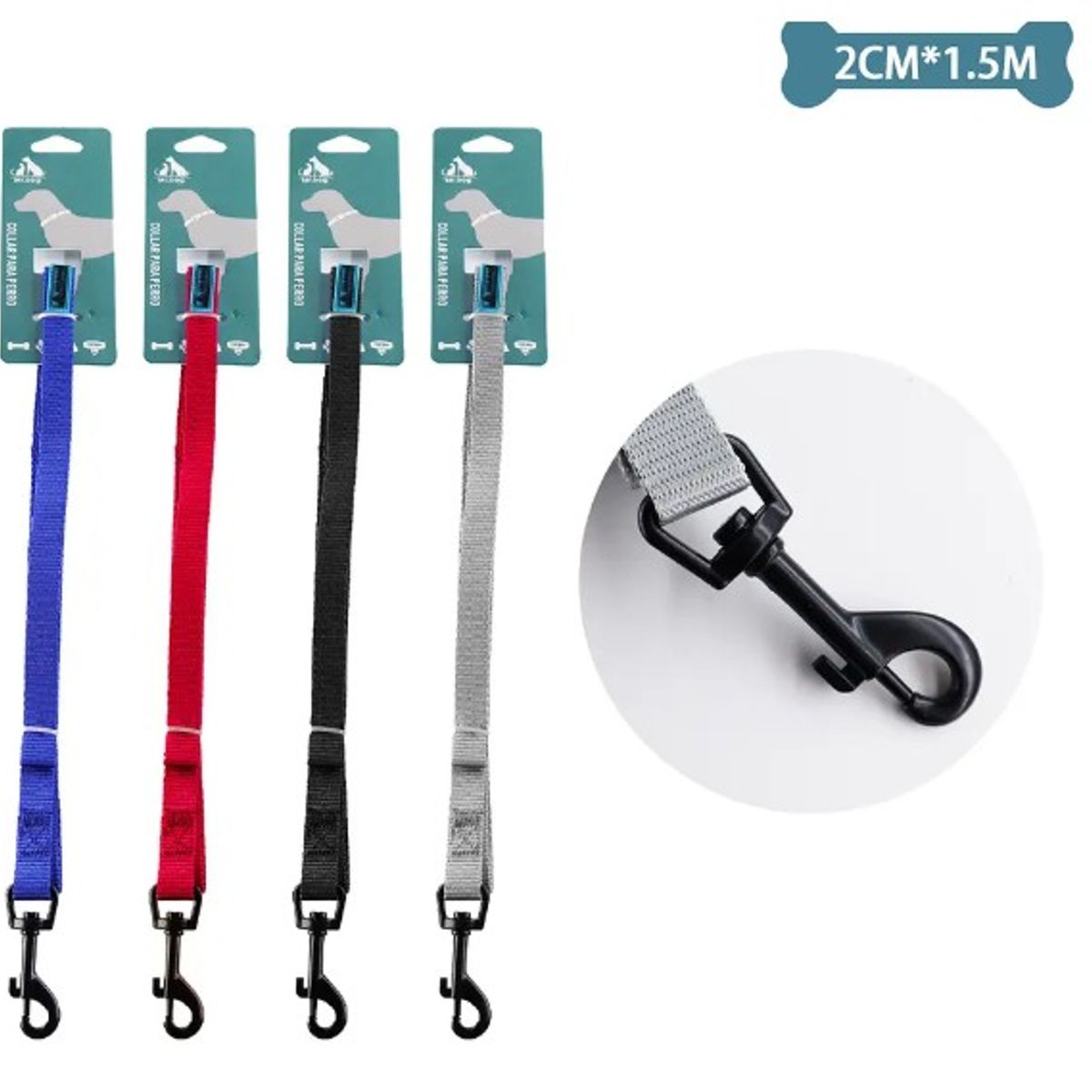 GENERICO - Correa Plana Para Mascota 20Cm15M Color Aleatorio