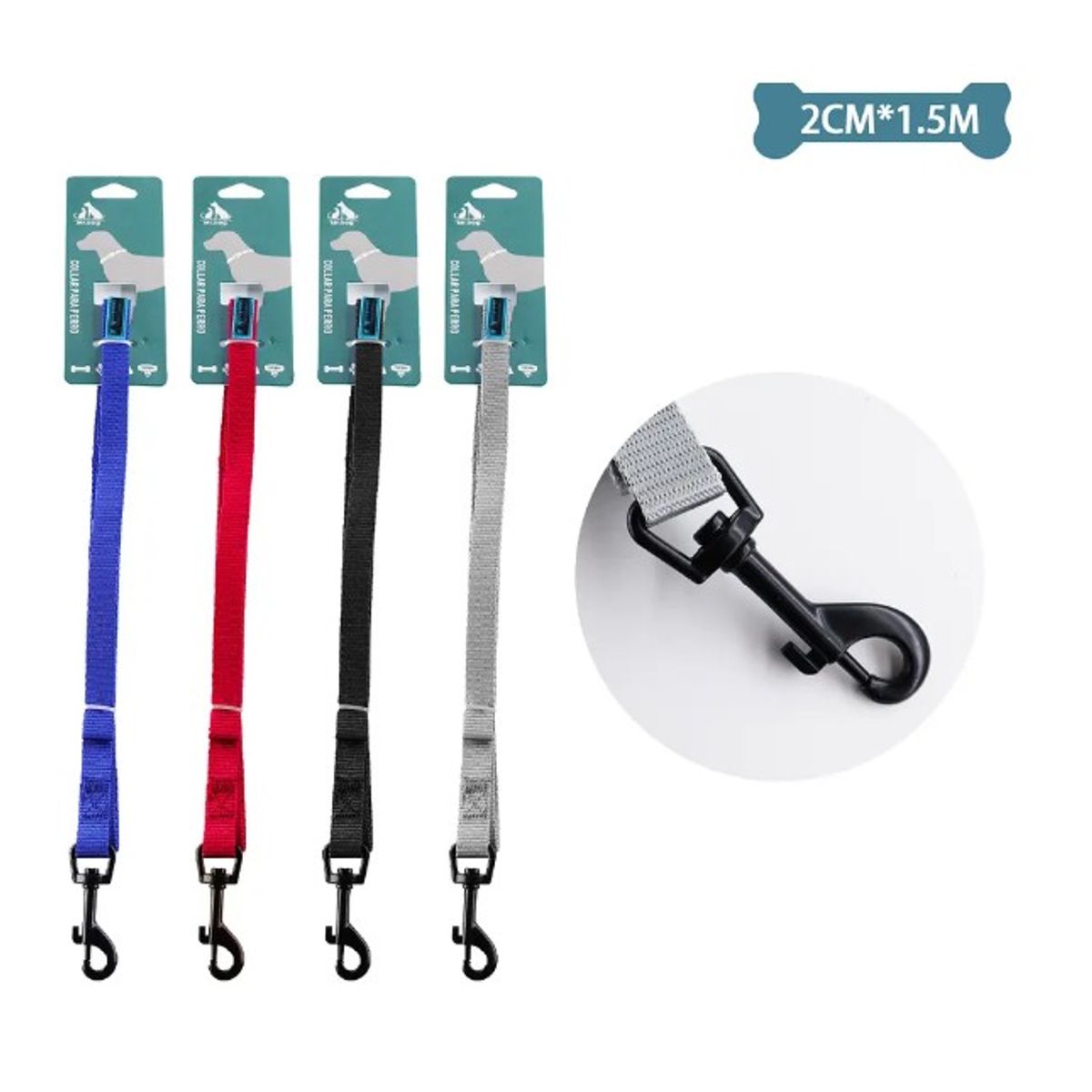 GENERICO - Correa Plana Para Mascota 20Cm15M Color Aleatorio