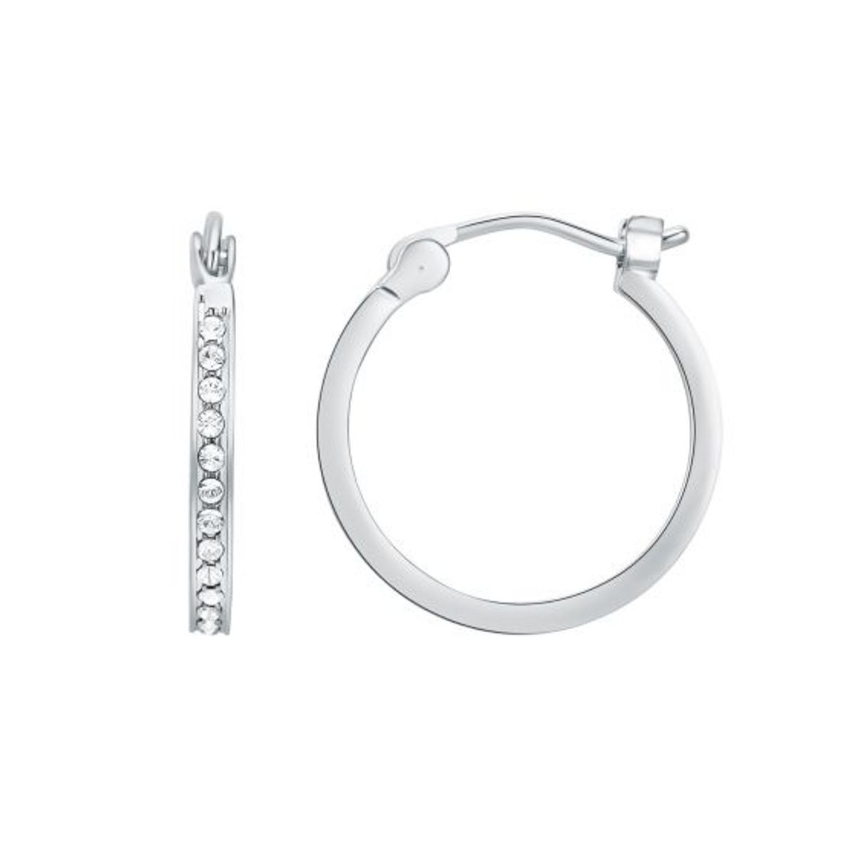 BLOOM CRYSTAL - Argollas Eternity cerradas con cristal de Austria de 18mm en plata
