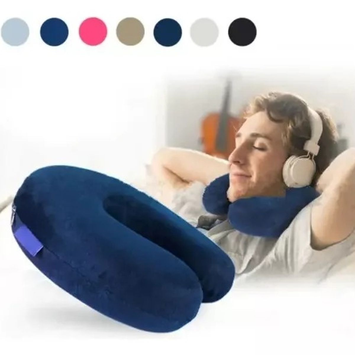 GENERICO - Cojin Cuello Viaje Cervical Almohada Para Auto Oficina Viaje