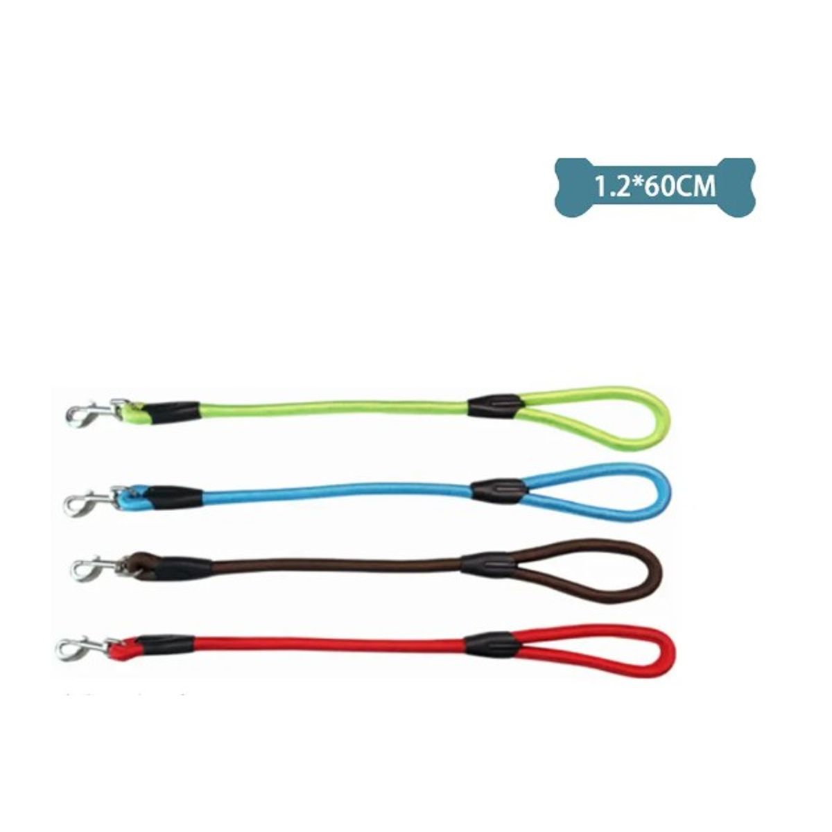 GENERICO - Correa Redonda Corta Para Mascota 12Cm60Cm Color Aleatorio