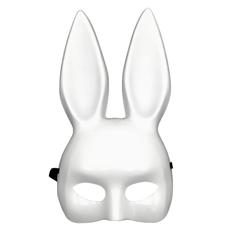 GENERICO - MASCARA PLASTICA CONEJO BLANCO X1UNI