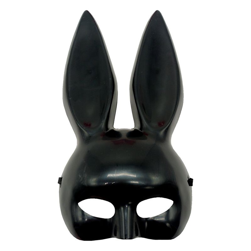 GENERICO - MASCARA PLASTICA CONEJO NEGRO X1UNI