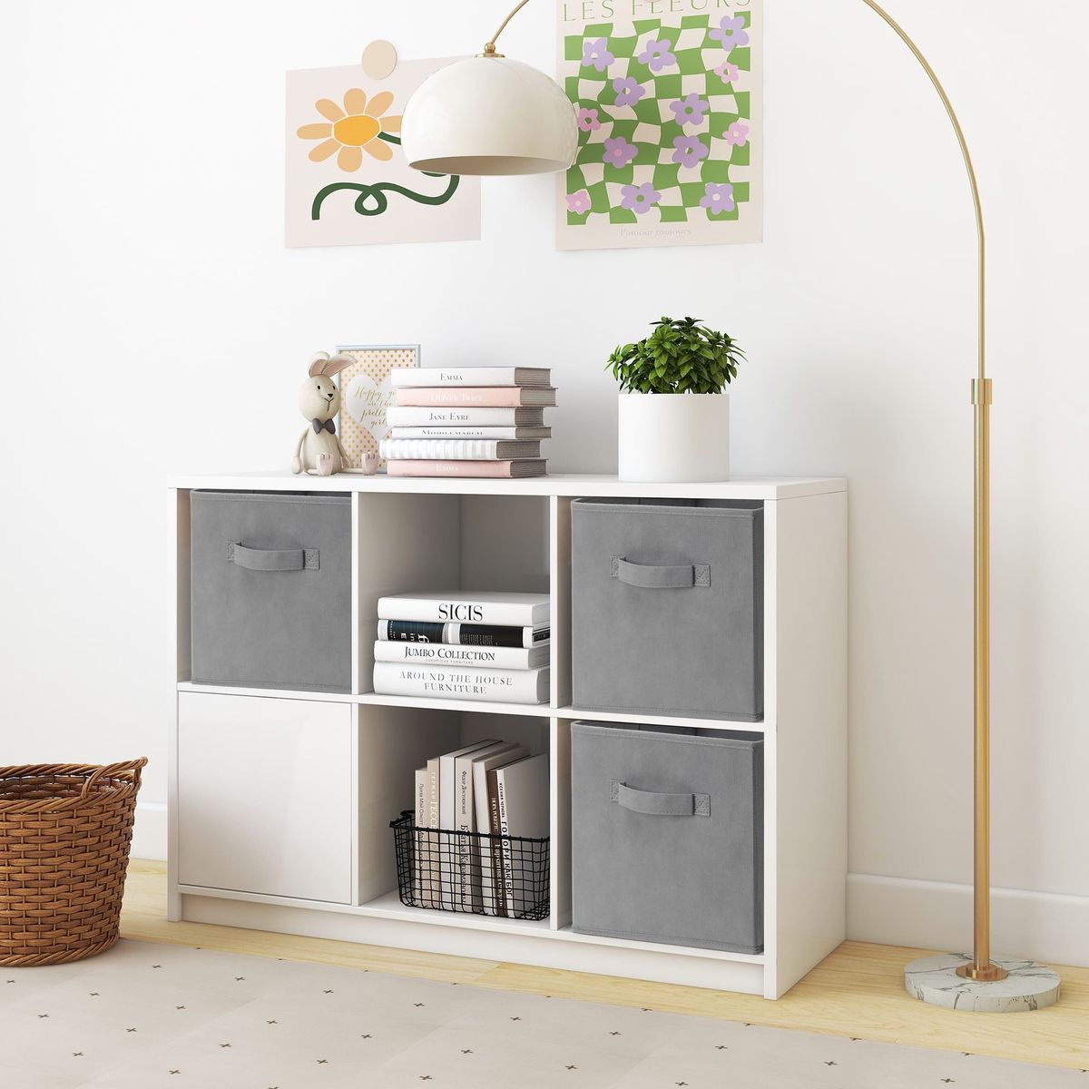 GENERICO - Pack 6 Cajas Almacenables Cubo Organizador Plegables Closet