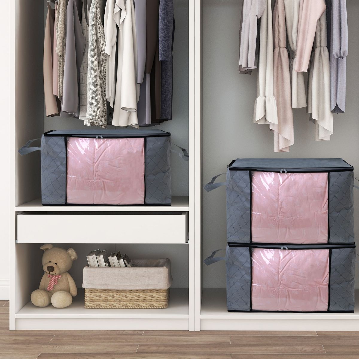 GENERICO - Pack 3 Bolsas Organizadoras Bajo Cama