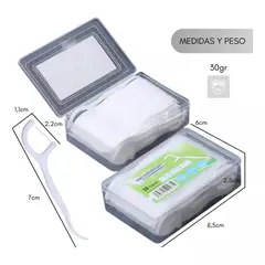 GENERICO - Palillo Hilo Seda Dental Flosser Limpieza Interdental 50 Pcs