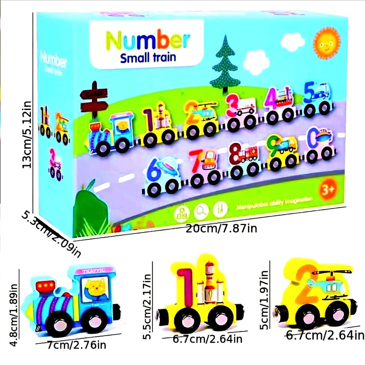 GENERICO - Juego Educativo De Aprendizaje Tren Imantada Transportes