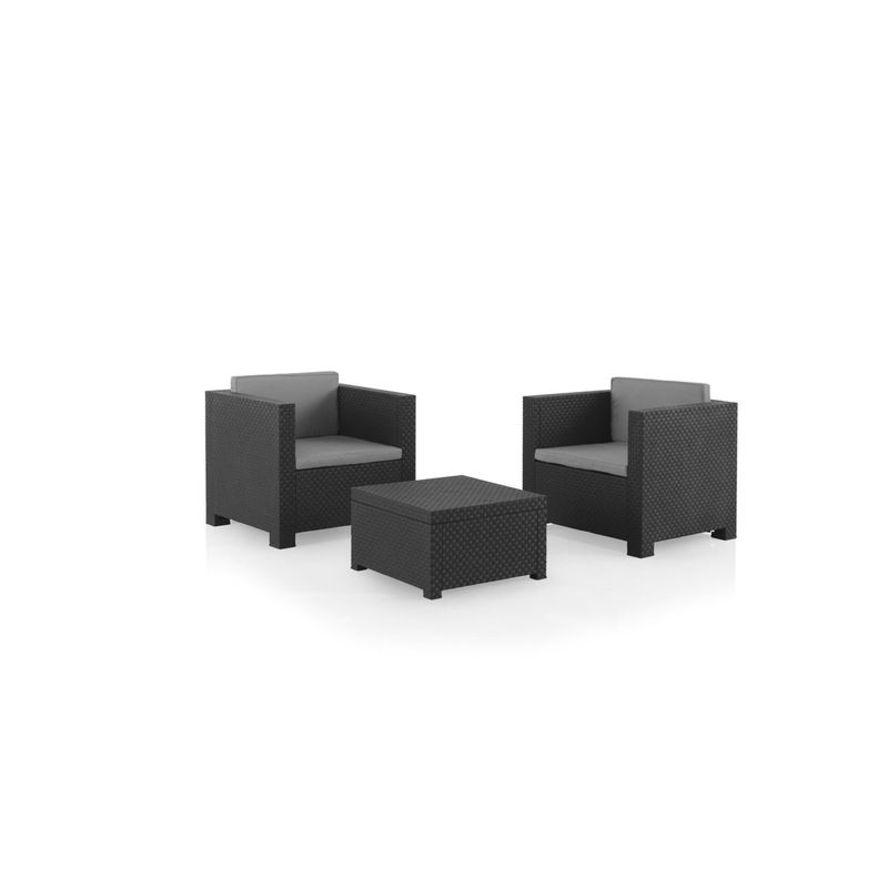 GENERICO - JUEGO TERRAZA / BALCON DIVA TETE A TETE GRAF 3 PZ