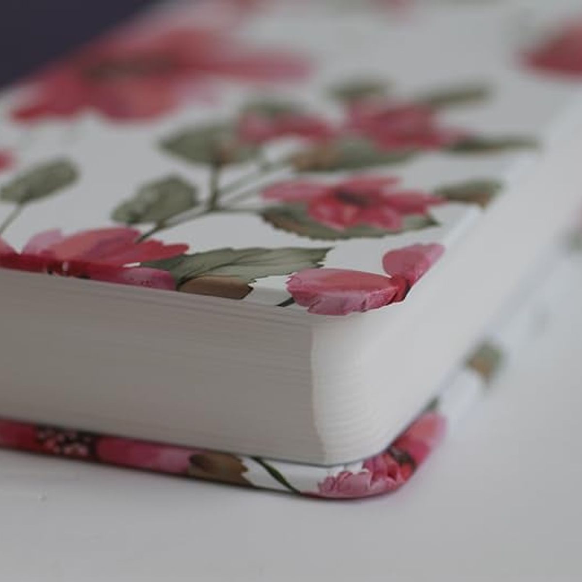 ORIGEN - Biblia RVR 1960 letra grande Tapa dura azul  flores rosadas