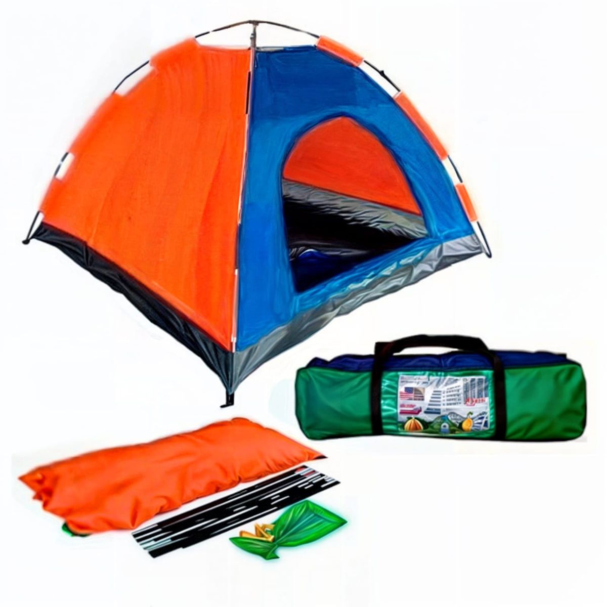 GENERICO - Carpa Para Acampar Para 3 Personas - Facil Armado