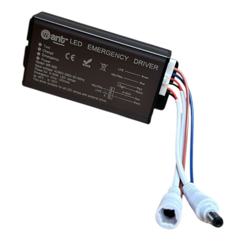 WANT - Kit De Emergencia Bateria de Respaldo  Slim Para Panel Led 3-60w