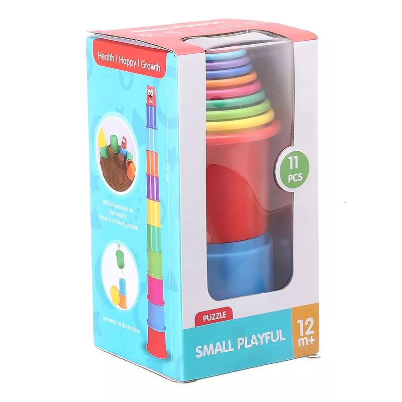 GENERICO - Juego Didáctico Vasos De Apilar Multicolor Para Bebes