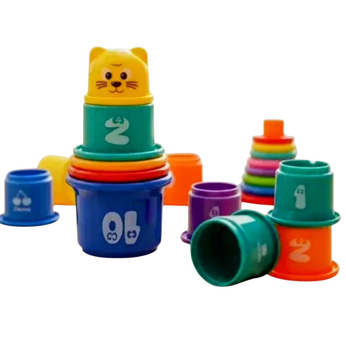 GENERICO - Juego Didáctico Vasos De Apilar Multicolor Para Bebes
