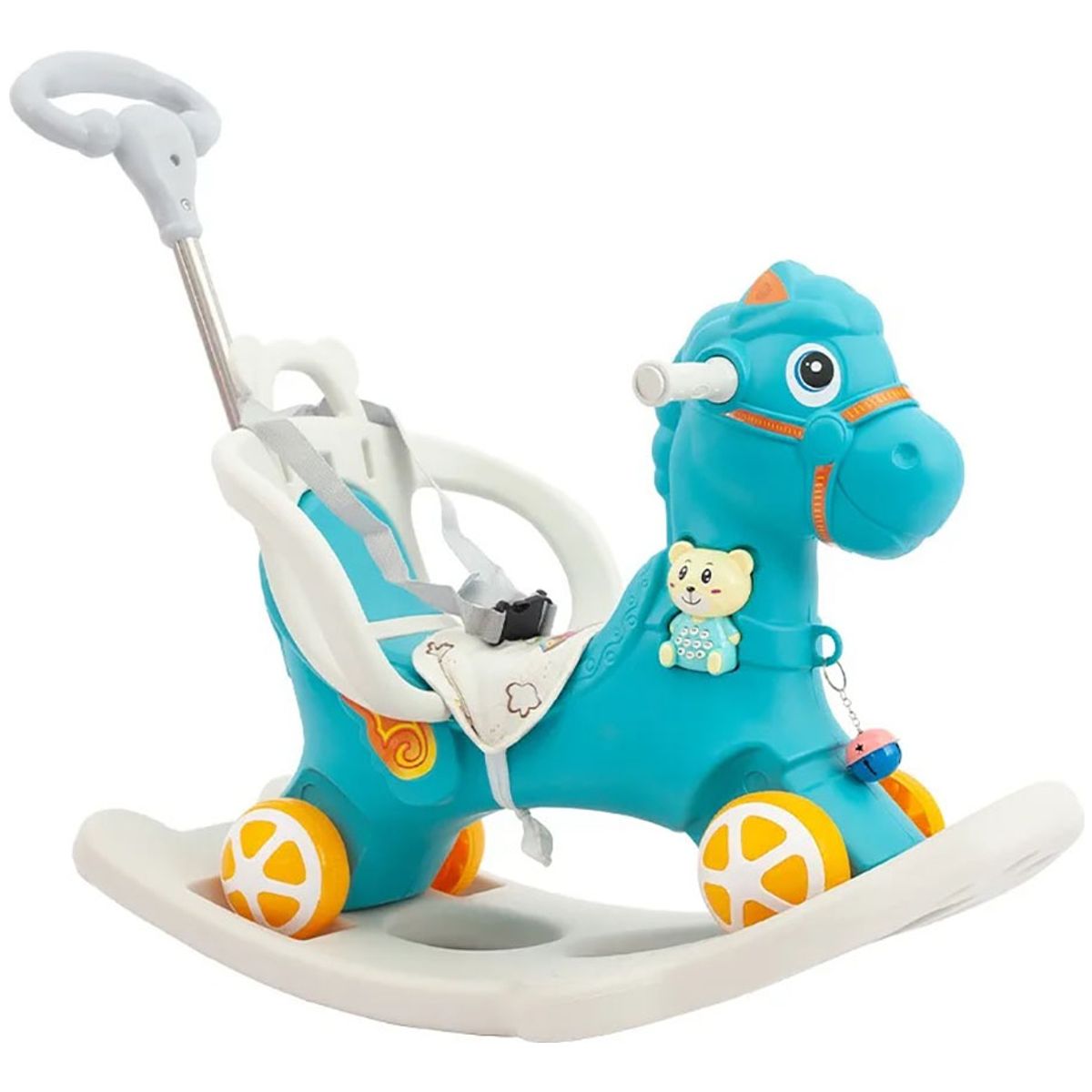 MUNDO MAGIA - Caballo Balancin Mecedor Para Niños 4 En 1 Musical