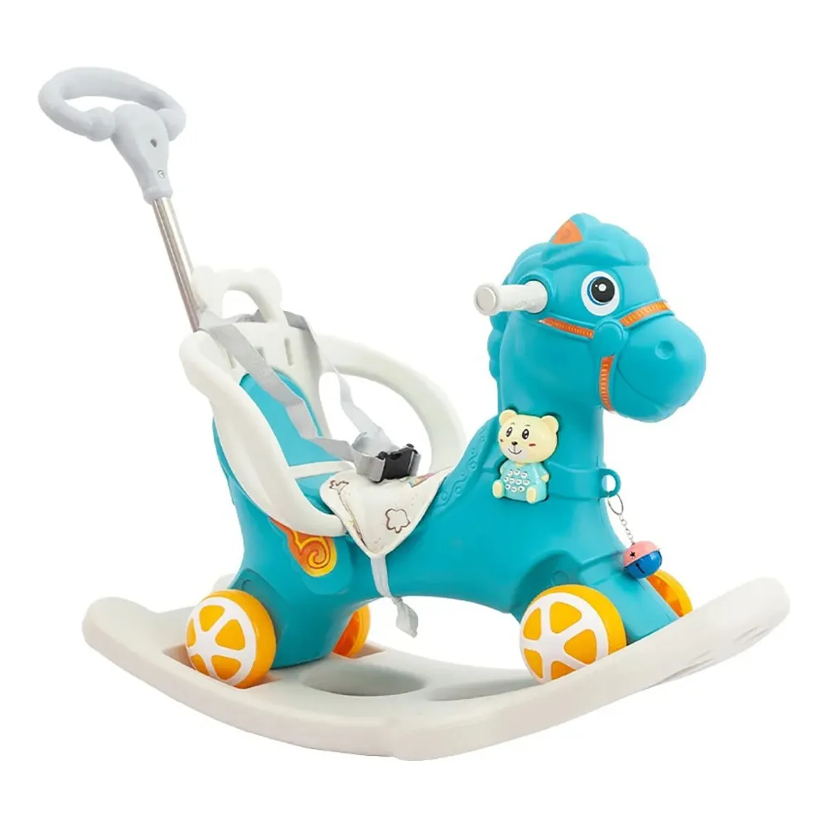 MUNDO MAGIA - Caballo Balancin Mecedor Para Niños 4 En 1 Musical