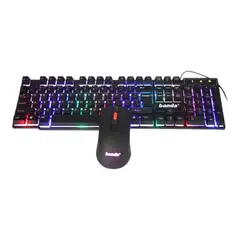 GENERICO - Teclado+Mouse USB Retro Iluminado Luz RGB Modelo KM99