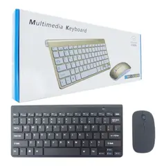 GENERICO - Teclado + Mouse Inalambrico Ultra Slim Ideal Notebook Macbook