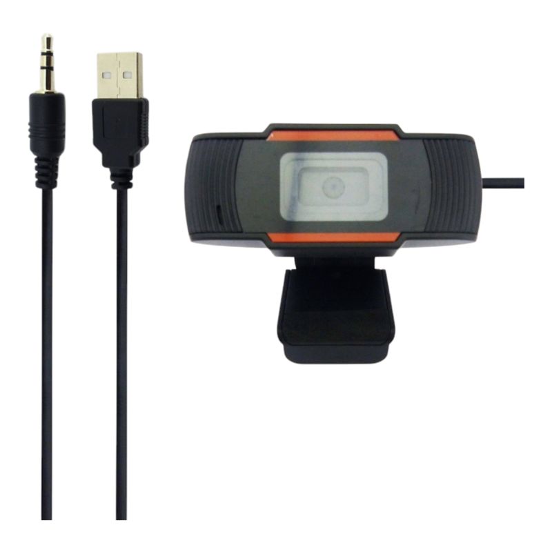 GENERICO - Camara Web Q8 Full HD 720P Con USB Plug And Play Incluye Microfono