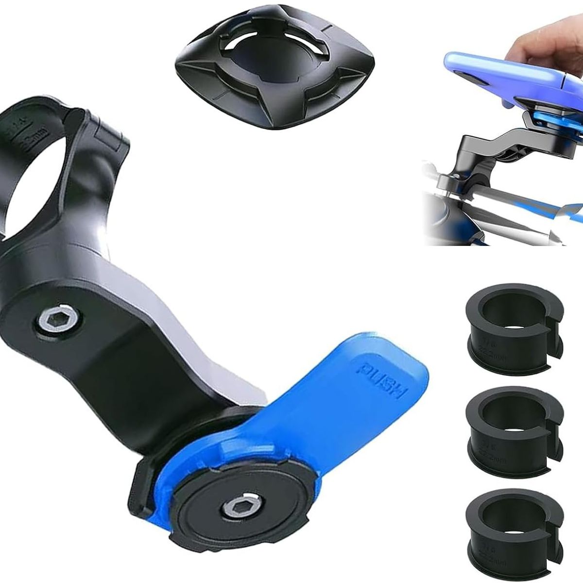 KUANGYE - Soporte Movil Bicicleta Rotacion 360 Moto Soporte Celular