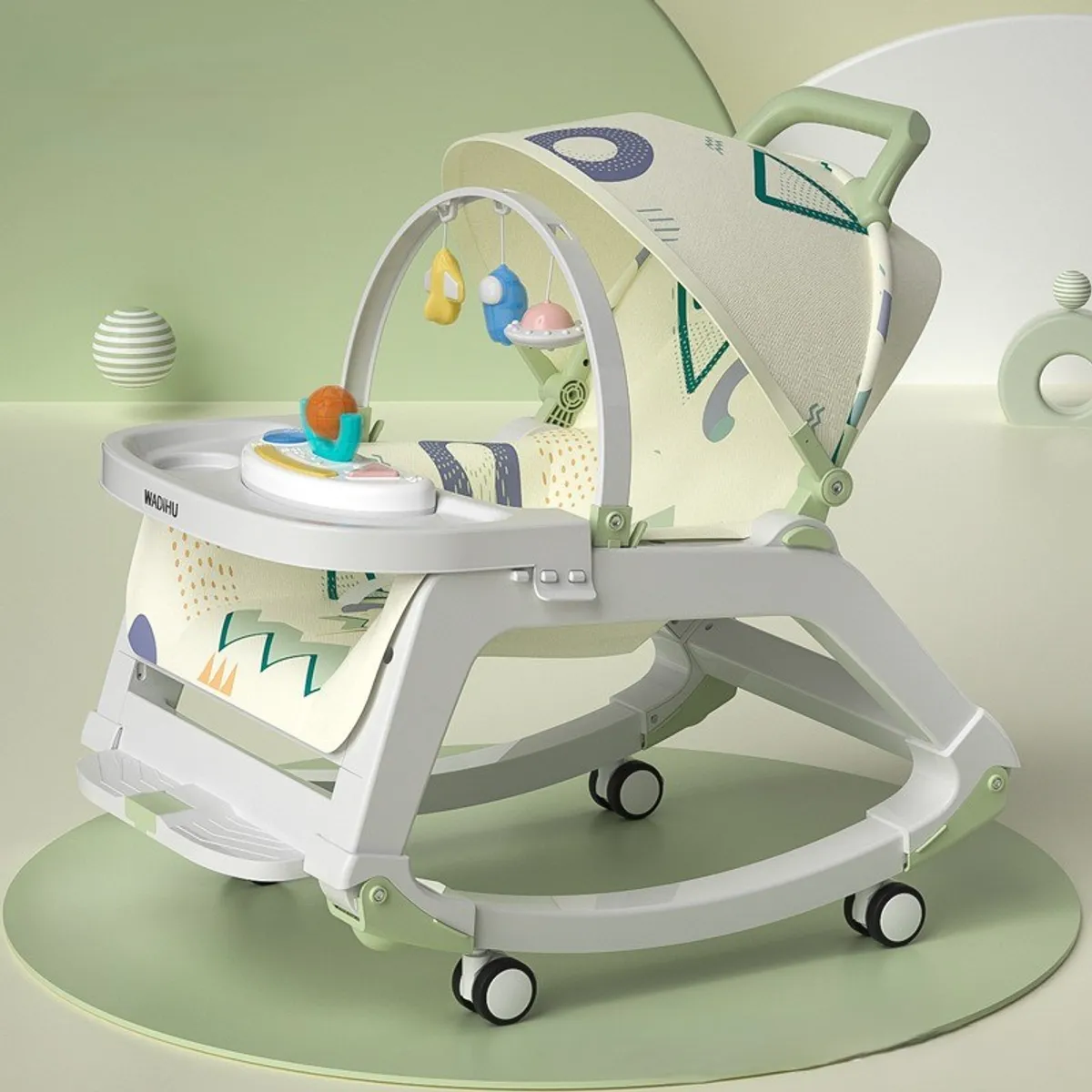 TATEE - 5-in-1 Silla Nido Bebé multifuncional ajustable con rueda