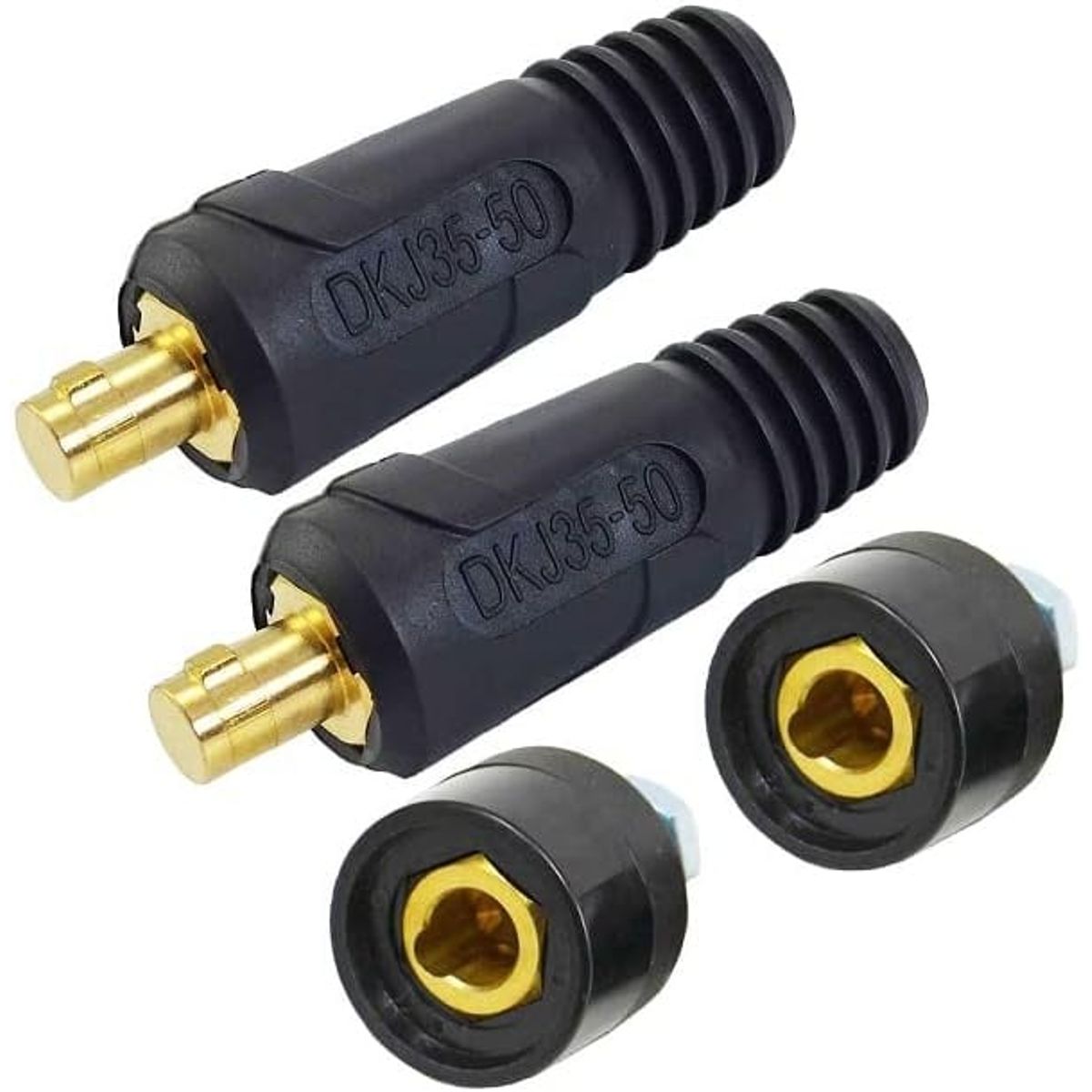 KUANGYE - Pack 2 Conectores Rapido Para Maquina De Soldar 35/50