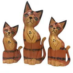 GENERICO - Figura Familia Trio Gatitos Felices Místicos Y Mágicos