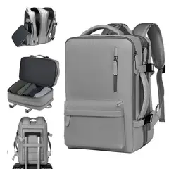 ZSPK - Mochila De Viaje Gran Capacidad Multifuncional Gris