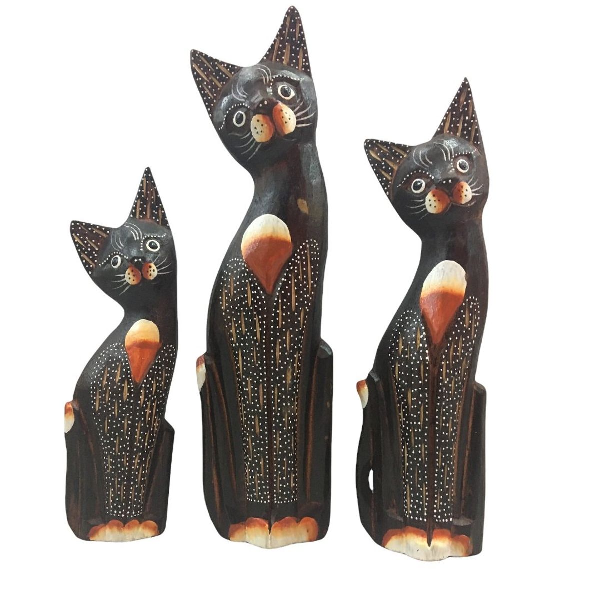 GENERICO - Figura Familia Trio Gatitos Felices Místicos Y Mágicos