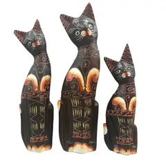 GENERICO - Figura Familia Trio Gatitos Felices Místicos Y Mágicos