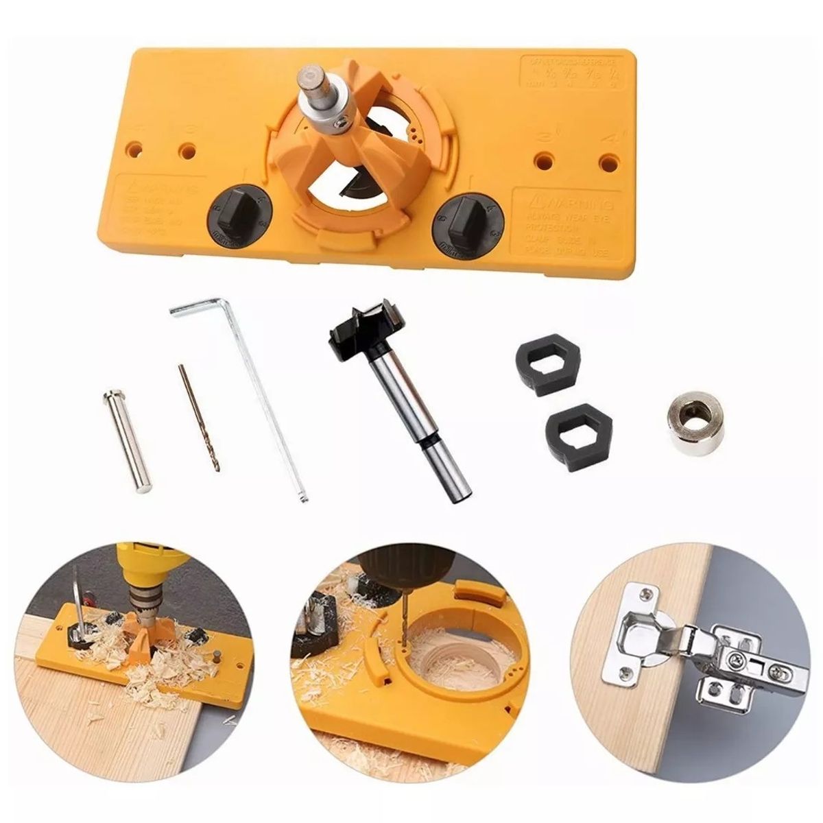 KUANGYE - Kit De Perforación Para Taladro Guía Bisagra Escondida 35mm