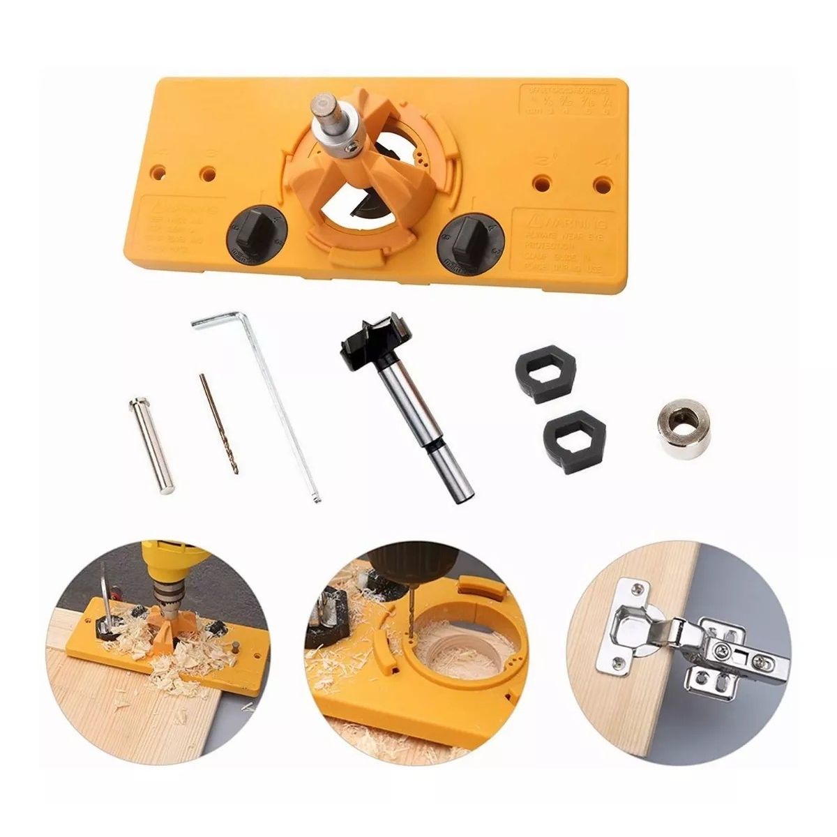 KUANGYE - Kit De Perforación Para Taladro Guía Bisagra Escondida 35mm
