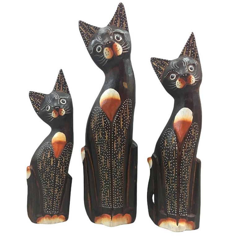 GENERICO - Figura Familia Trio Gatitos Felices Místicos Y Mágicos