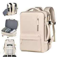 ZSPK - Mochila De Viaje Gran Capacidad Multifuncional Blanco
