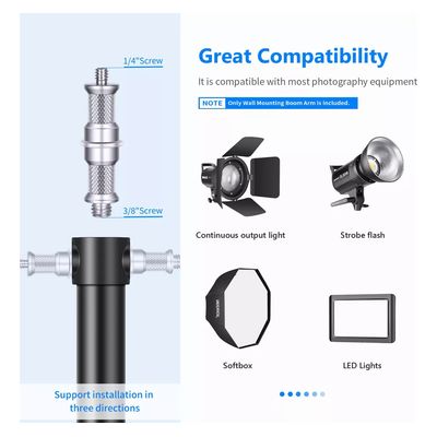 Imagen 2 del producto Base O Soporte De Pared Ajustable Para Aro De Luz