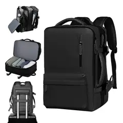 ZSPK - Mochila De Viaje Gran Capacidad Multifuncional Negro
