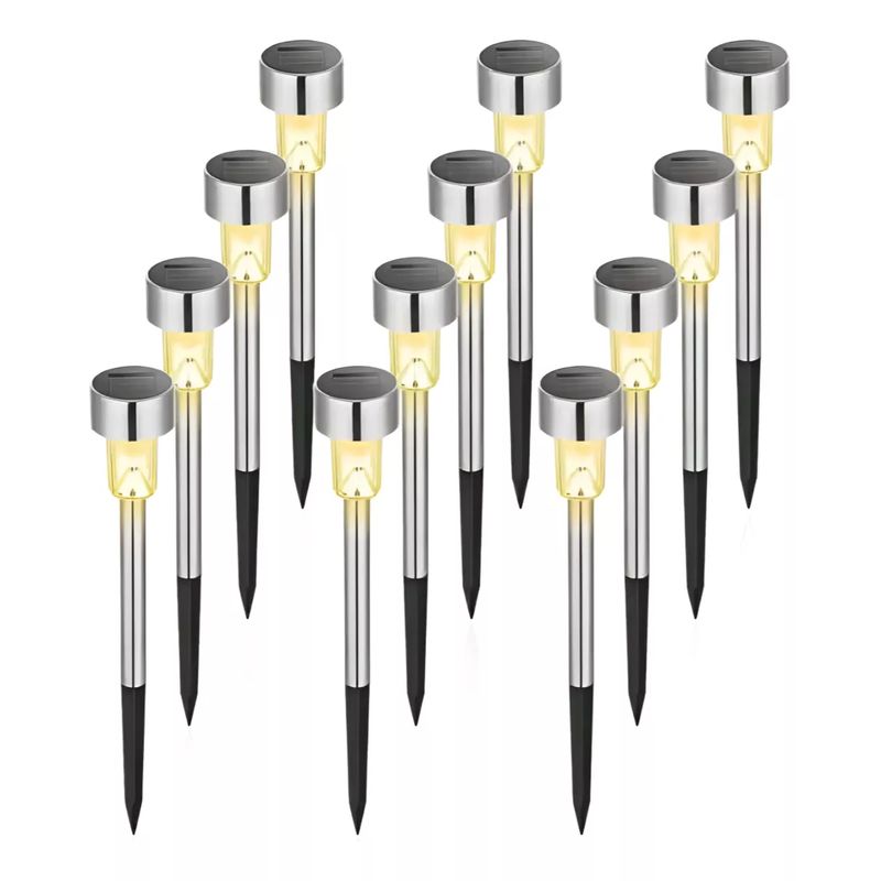 BITART - Pack X12 Estacas Solares De Camino Para Jardín Impermeables