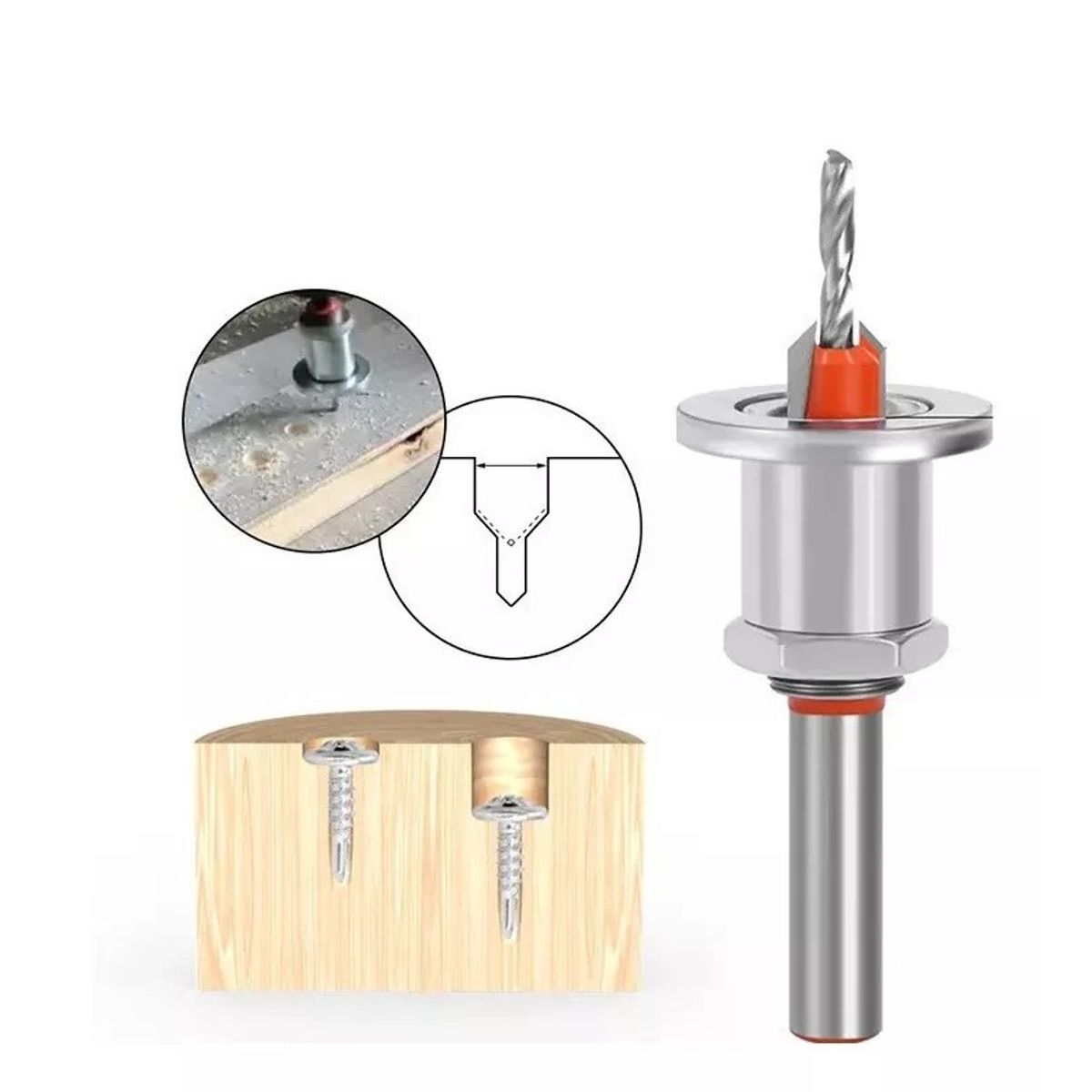 KUANGYE - Broca Avellanado Con Tope Y Regulador De Altura 3mm