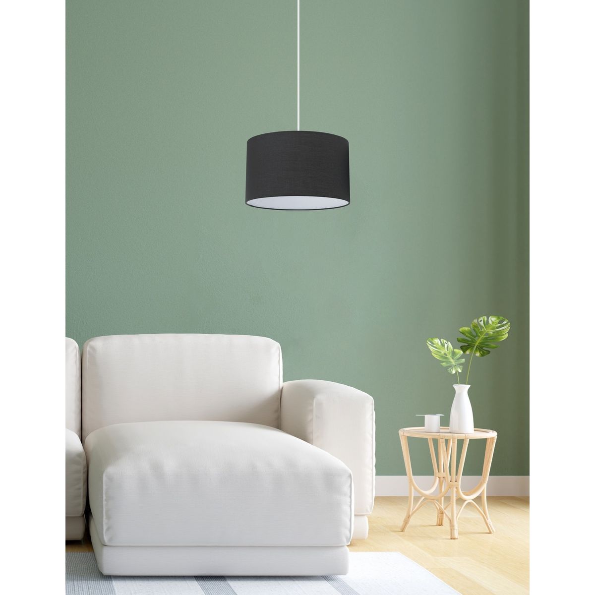 EGLO - Lámpara colgante Sitia Acrílico negro  E27 1X60W IP20