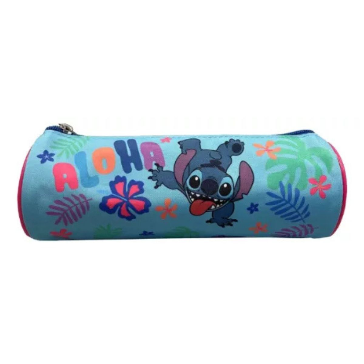 INTEK GAMES - Estuche Escolar Stitch Cilindrico Turquesa