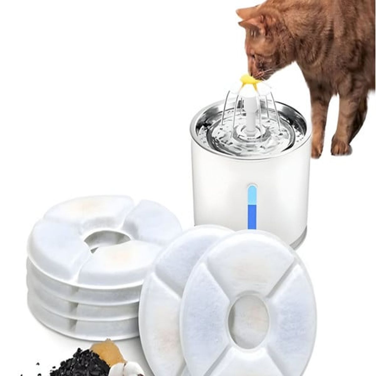 GENERICO - Pack X12 Filtros Bebedero Fuente De Agua Eléctrico Gato Perro Dispensador