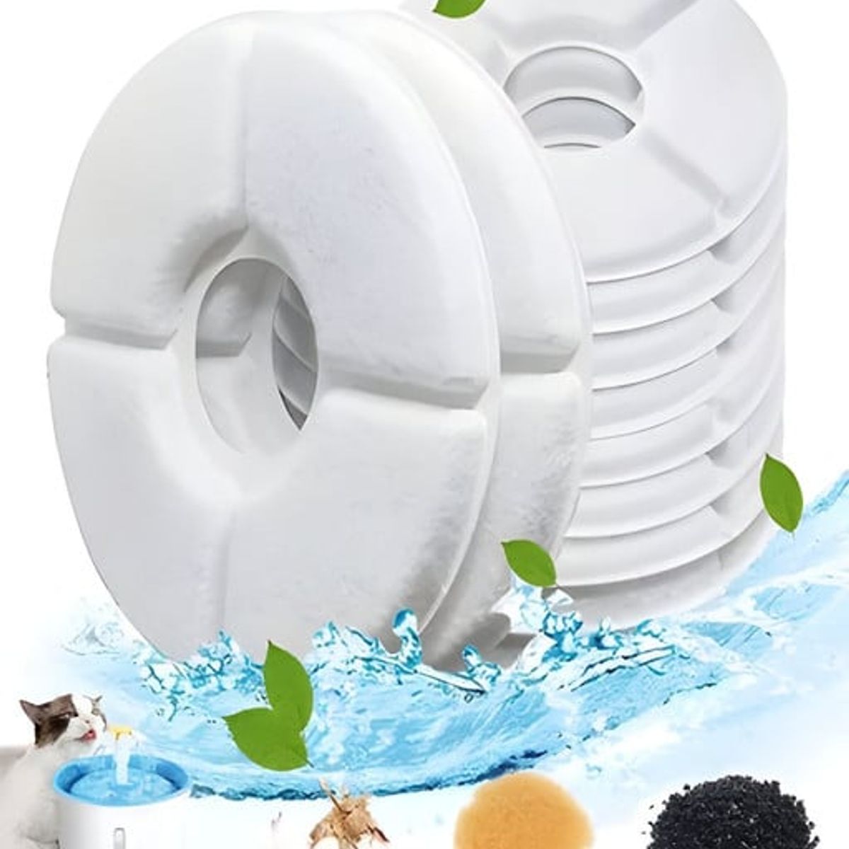 GENERICO - Pack X12 Filtros Bebedero Fuente De Agua Eléctrico Gato Perro Dispensador