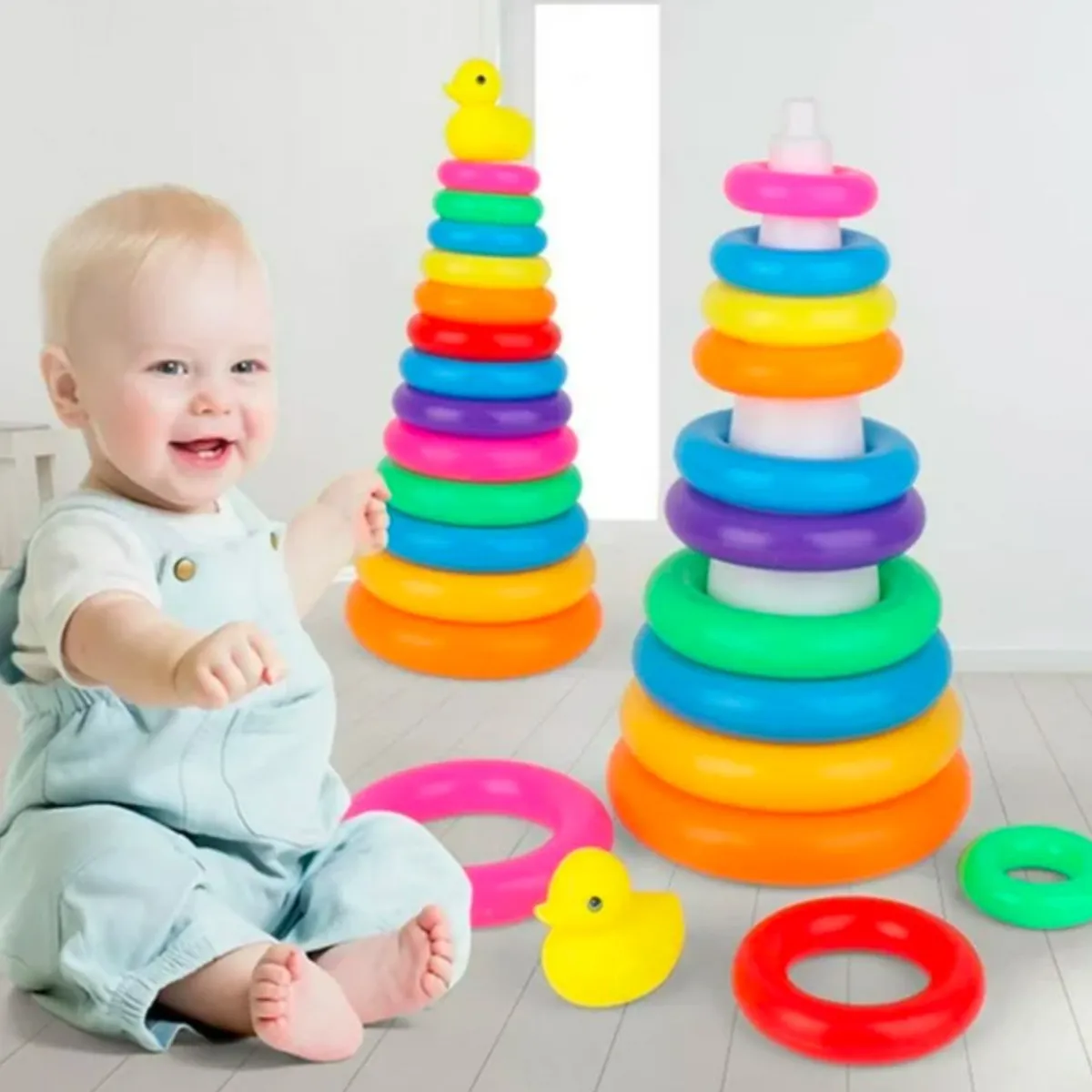 GENERICO - Juguete Aros Apilables Juego Niños Bebés  Didácticos