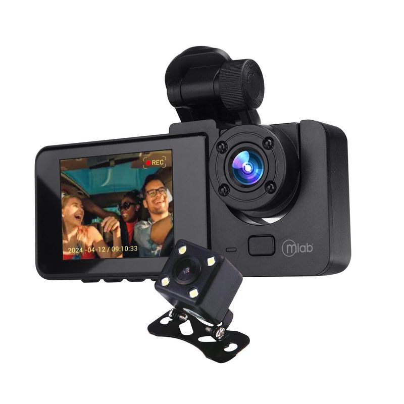 MLAB - CAMARA AUTO DVR FHD 3 CAMARAS FRONT 1080p