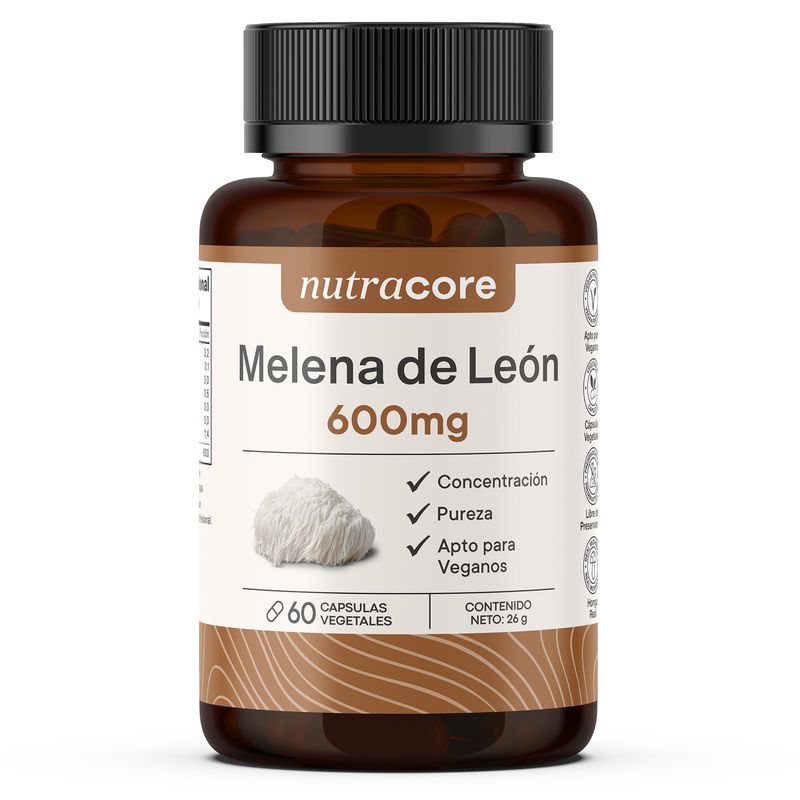 NUTRACORE - Melena de Leon 600mg 60 Capsulas Vegetales NutraCore