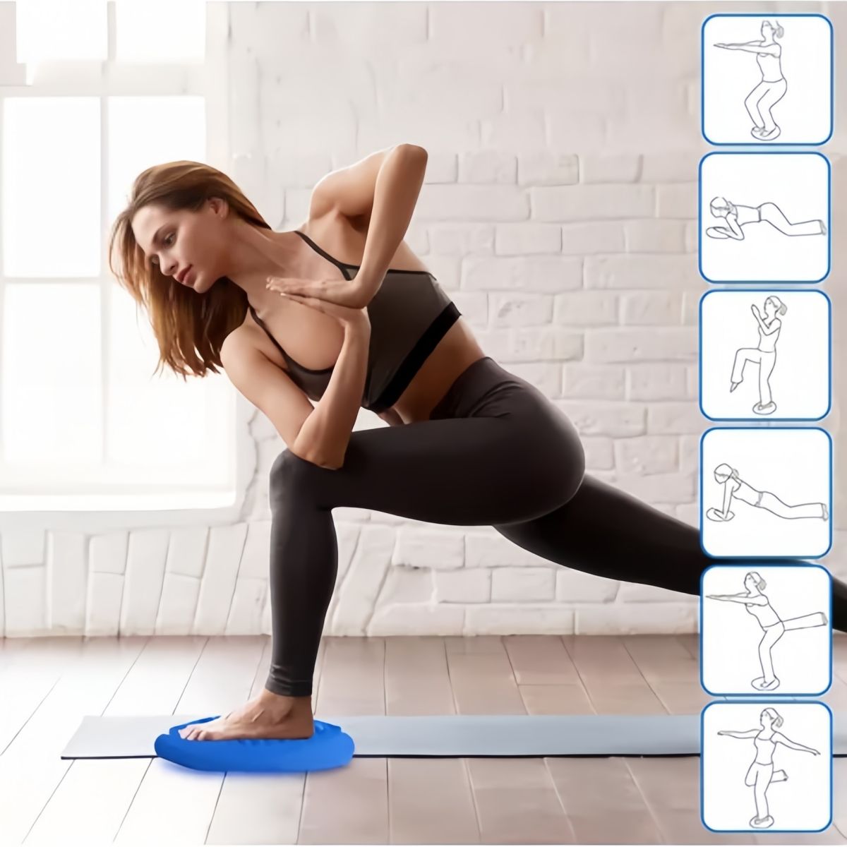 GENERICO - Cojin Disco Propiocepcion Equilibrio Estabilidad Yoga 34cm